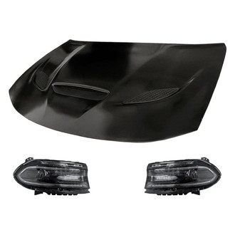 Replacement - 3-Piece Kit (Driver and Passenger Side Headlights, Hood Panel) (Standard Line)