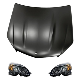 Replacement - 3-Piece Kit (Driver and Passenger Side Headlights, Hood Panel)