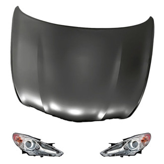 Replacement - 3-Piece Kit (Driver and Passenger Side Headlights, Hood Panel)