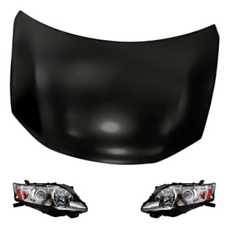 Replacement - 3-Piece Kit (Driver and Passenger Side Headlights, Hood Panel) (Standard Line)