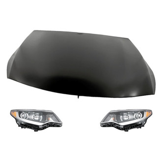 Replacement - 3-Piece Kit (Driver and Passenger Side Headlights, Hood Panel) (Standard Line)
