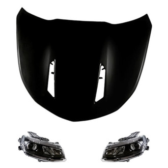Replacement - 3-Piece Kit (Driver and Passenger Side Headlights, Hood Panel) (Standard Line)