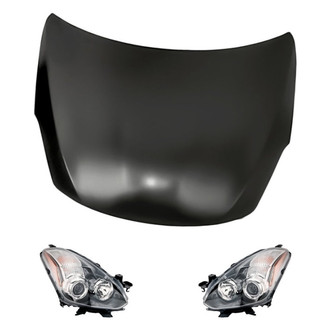 Replacement - 3-Piece Kit (Driver and Passenger Side Headlights, Hood Panel) (Standard Line)