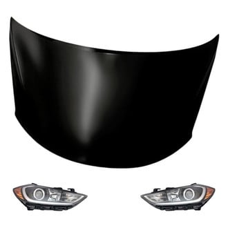 Replacement - 3-Piece Kit (Driver and Passenger Side Headlights, Hood Panel) (Standard Line)