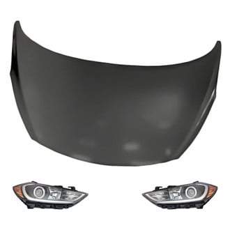 Replacement - 3-Piece Kit (Driver and Passenger Side Headlights, Hood Panel) (Standard Line)