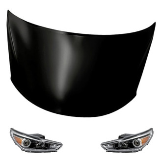 Replacement - 3-Piece Kit (Driver and Passenger Side Headlights, Hood Panel) (Standard Line)