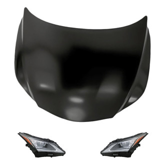 Replacement - 3-Piece Kit (Driver and Passenger Side Headlights, Hood Panel)