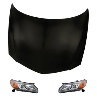 Replacement - 3-Piece Kit (Driver and Passenger Side Headlights, Hood Panel) (Standard Line)