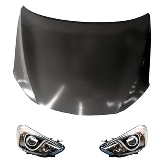 Replacement - 3-Piece Kit (Driver and Passenger Side Headlights, Hood Panel) (Standard Line)