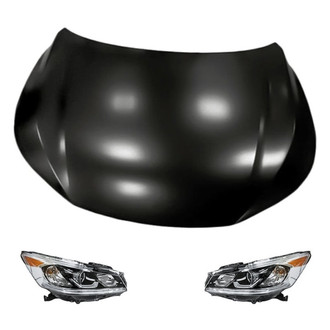 Replacement - 3-Piece Kit (Driver and Passenger Side Headlights, Hood Panel) (Standard Line)
