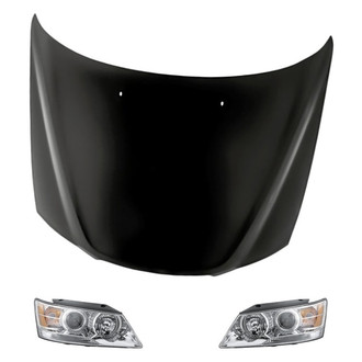 Replacement - 3-Piece Kit (Driver and Passenger Side Headlights, Hood Panel) (Standard Line)