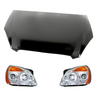 Replacement - 3-Piece Kit (Driver and Passenger Side Headlights, Hood Panel) (Standard Line)