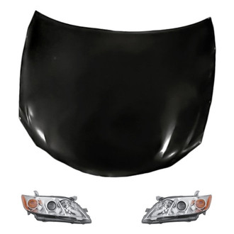 Replacement - 3-Piece Kit (Driver and Passenger Side Headlights, Hood Panel) (Standard Line)