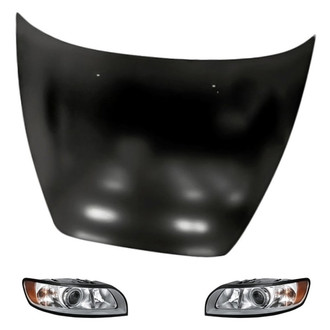 Replacement - 3-Piece Kit (Driver and Passenger Side Headlights, Hood Panel) (Standard Line)