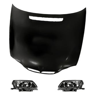 Replacement - 3-Piece Kit (Driver and Passenger Side Headlights, Hood Panel) (Standard Line)