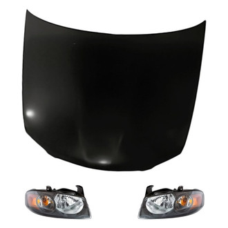 Replacement - 3-Piece Kit (Driver and Passenger Side Headlights, Hood Panel) (Standard Line)