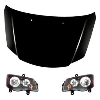 Replacement - 3-Piece Kit (Driver and Passenger Side Headlights, Hood Panel) (Standard Line)