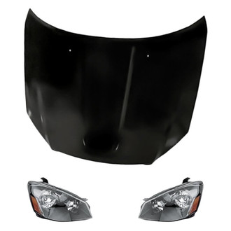 Replacement - 3-Piece Kit (Driver and Passenger Side Headlights, Hood Panel) (Standard Line)