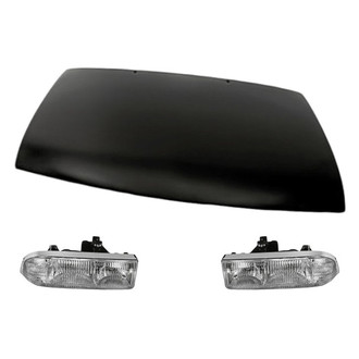 Replacement - 3-Piece Kit (Driver and Passenger Side Headlights, Hood Panel) (Standard Line)