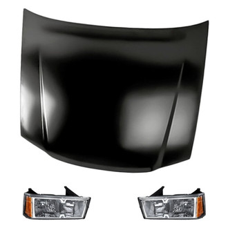 Replacement - 3-Piece Kit (Driver and Passenger Side Headlights, Hood Panel) (Standard Line)