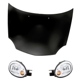 Replacement - 3-Piece Kit (Driver and Passenger Side Headlights, Hood Panel) (Standard Line)