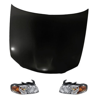 Replacement - 3-Piece Kit (Driver and Passenger Side Headlights, Hood Panel) (Standard Line)