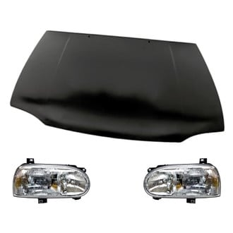 Replacement - 3-Piece Kit (Driver and Passenger Side Headlights, Hood Panel) (Standard Line)