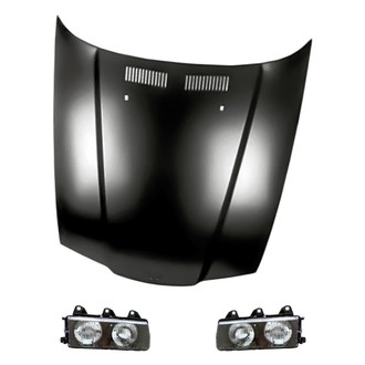 Replacement - 3-Piece Kit (Driver and Passenger Side Headlights, Hood Panel) (Standard Line)
