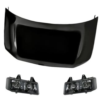 Replacement - 3-Piece Kit (Driver and Passenger Side Headlights, Hood Panel) (Standard Line)