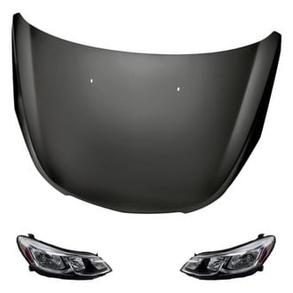 Replacement - 3-Piece Kit (Driver and Passenger Side Headlights, Hood Panel) (Standard Line)