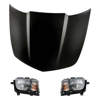 Replacement - 3-Piece Kit (Driver and Passenger Side Headlights, Hood Panel) (Standard Line)
