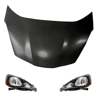 Replacement - 3-Piece Kit (Driver and Passenger Side Headlights, Hood Panel) (Standard Line)