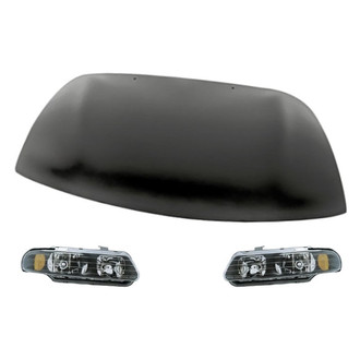 Replacement - 3-Piece Kit (Driver and Passenger Side Headlights, Hood Panel) (Standard Line)