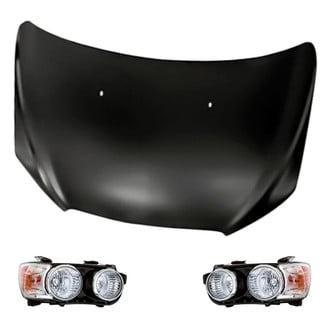 Replacement - 3-Piece Kit (Driver and Passenger Side Headlights, Hood Panel) (Standard Line)