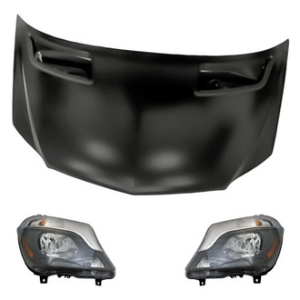 Replacement BNDL-280881 - 3-Piece Kit (Driver and Passenger Side Headlights, Hood Panel) (Standard Line)