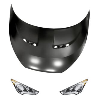 Replacement - 3-Piece Kit (Driver and Passenger Side Headlights, Hood Panel) (Standard Line)