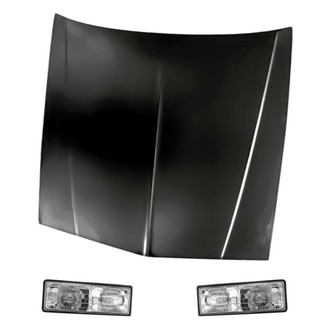 Replacement - 3-Piece Kit (Driver and Passenger Side Headlights, Hood Panel) (Standard Line)