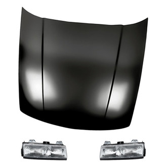 Replacement - 3-Piece Kit (Driver and Passenger Side Headlights, Hood Panel) (Standard Line)