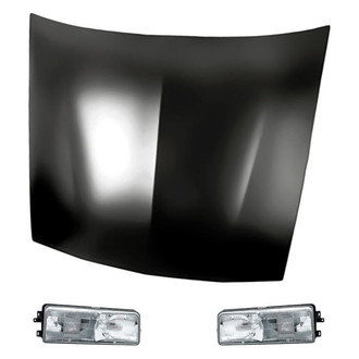 Replacement - 3-Piece Kit (Driver and Passenger Side Headlights, Hood Panel) (Standard Line)