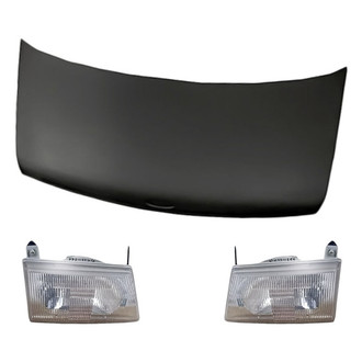 Replacement - 3-Piece Kit (Driver and Passenger Side Headlights, Hood Panel)