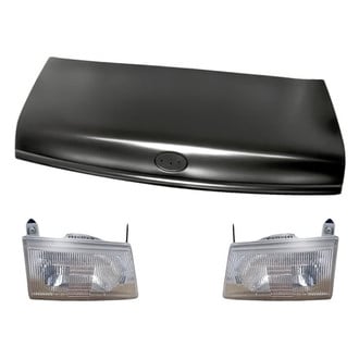 Replacement - 3-Piece Kit (Driver and Passenger Side Headlights, Hood Panel) (Standard Line)