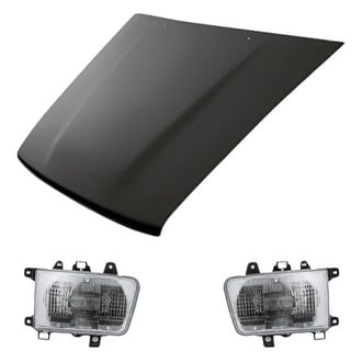 Replacement - 3-Piece Kit (Driver and Passenger Side Headlights, Hood Panel) (Standard Line)