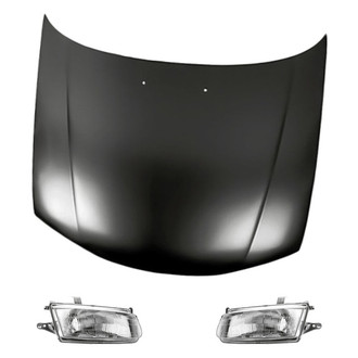 Replacement - 3-Piece Kit (Driver and Passenger Side Headlights, Hood Panel) (Standard Line)