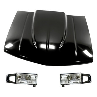 Replacement - 3-Piece Kit (Driver and Passenger Side Headlights, Hood Panel) (Standard Line)