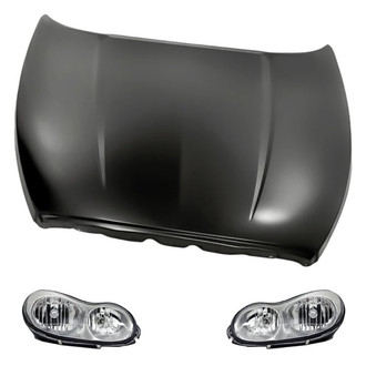 Replacement - 3-Piece Kit (Driver and Passenger Side Headlights, Hood Panel) (Standard Line)