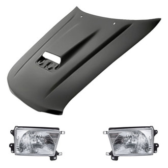 Replacement - 3-Piece Kit (Driver and Passenger Side Headlights, Hood Panel) (Standard Line)