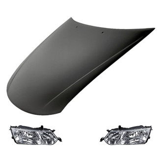 Replacement - 3-Piece Kit (Driver and Passenger Side Headlights, Hood Panel) (Standard Line)