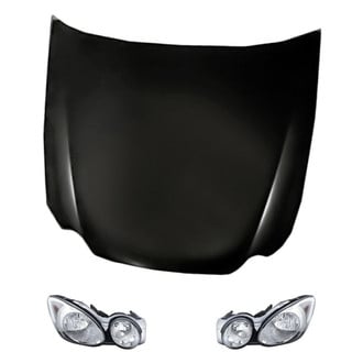 Replacement - 3-Piece Kit (Driver and Passenger Side Headlights, Hood Panel) (Standard Line)