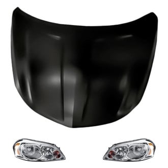 Replacement - 3-Piece Kit (Driver and Passenger Side Headlights, Hood Panel) (Standard Line)
