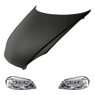 Replacement - 3-Piece Kit (Driver and Passenger Side Headlights, Hood Panel) (Standard Line)